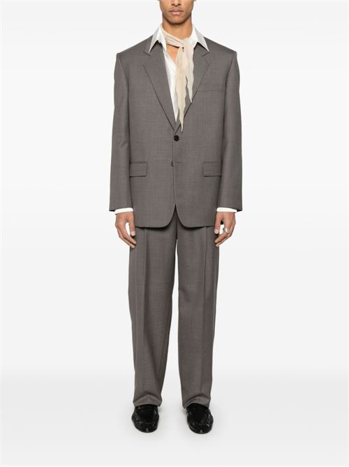 Camicia a righe in piquè di satin SAINT LAURENT | 819096Y2L919988